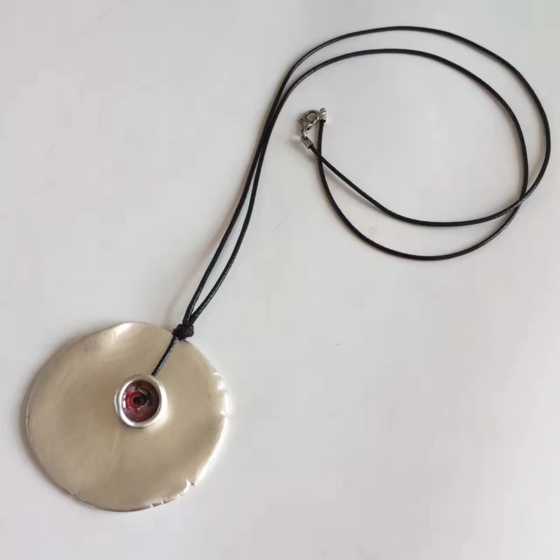 

New Sweet Pendant Long Necklace Black Rope Matte Plating Statement Jewelry