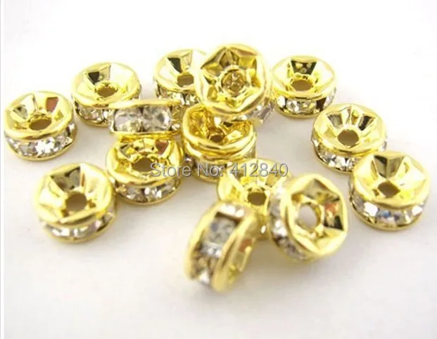 

Бесплатная доставка! Круглые бусины со стразами с плоской стороной