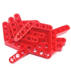 Конструктор самоблокирующийся MOC, конструктор, технические детали, 10 шт., технические Радиально-упорные лучи, 4x4, совместимый с Lego, игрушка для мальчиков