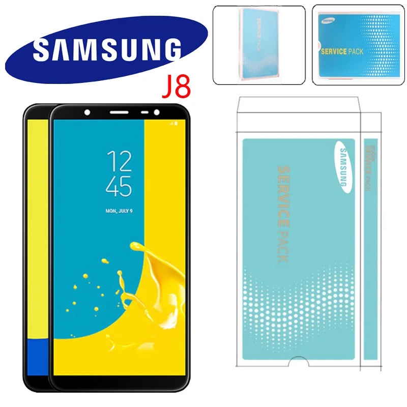 Для SAMSUNG Galaxy J8 2018 J810 SM-J810 дисплей с кодирующий преобразователь сенсорного экрана в