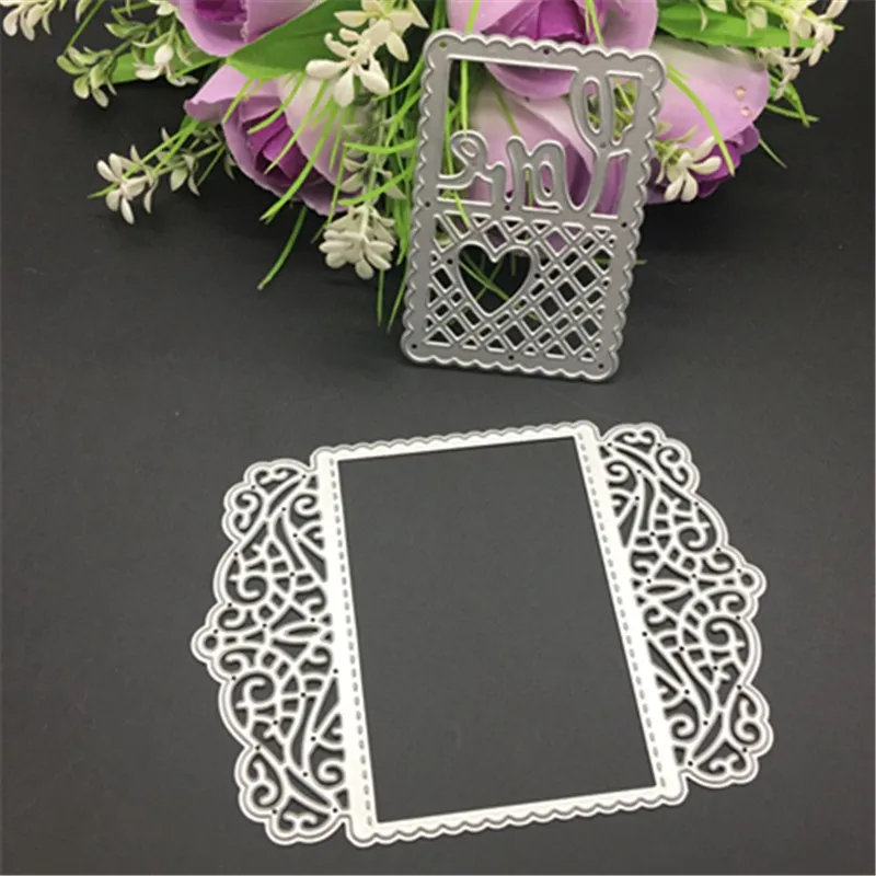 Прямоугольные металлические режущие штампы Трафаретный Скрапбукинг фотоальбом