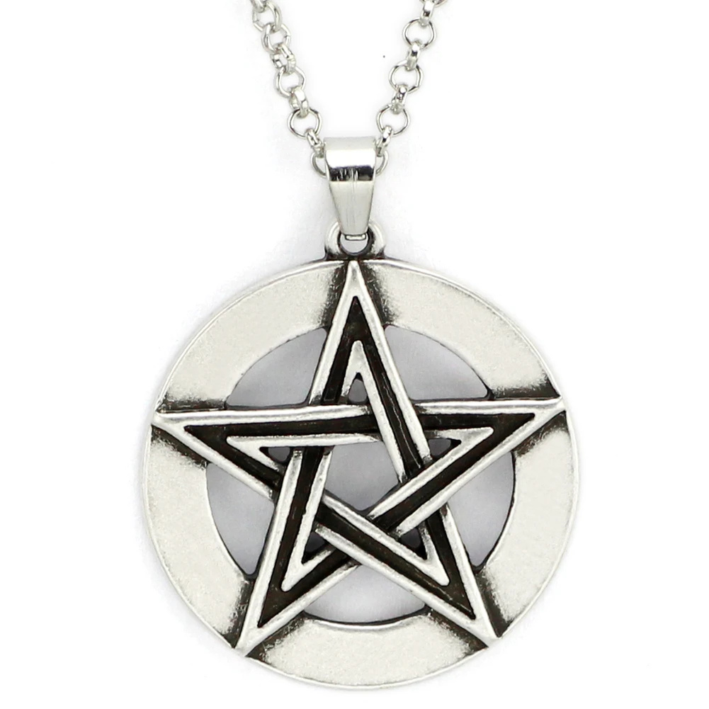 Мужская Эмаль черная пентаграмма звезда кулон ожерелье|pendant necklace|star pendantnecklace necklace