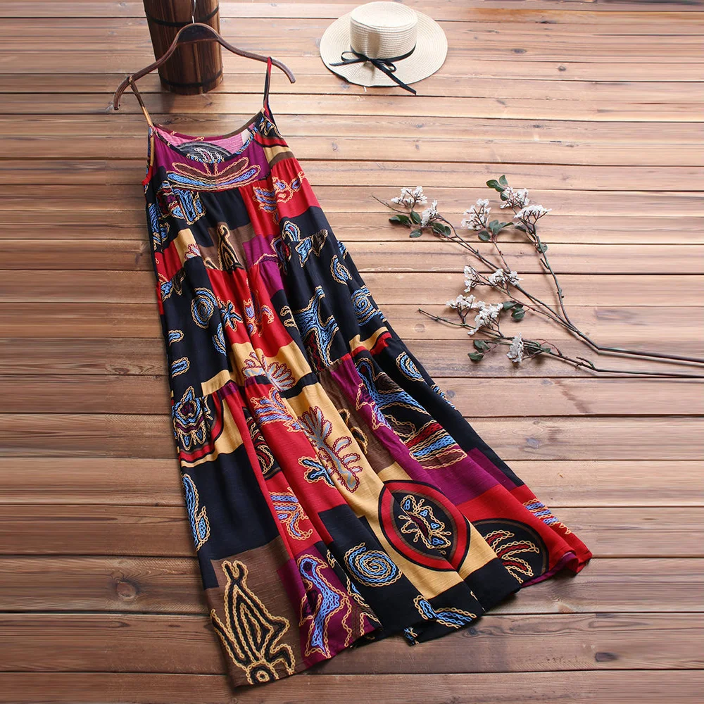 Женское платье Пляжное летнее с вырезом лодочкой макси модное длинное