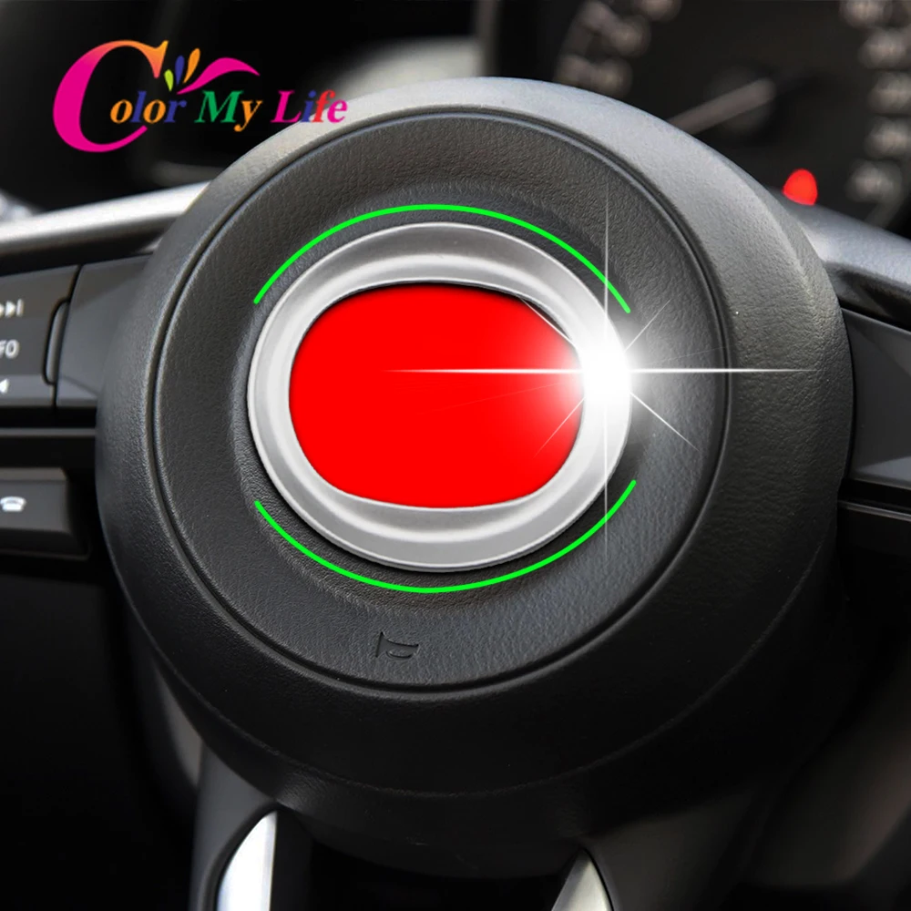 Автомобильный Стайлинг логотип на рулевом колесе рамка с крышкой отделка для Mazda