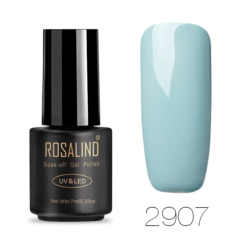 RA2907 ROSALIND гель для ногтей 7 мл чистый цвет дизайн ногтей Гибридный Vernis для наращивания ногтей Маникюр УФ замочить от гель-лака - Цвет: RA2907