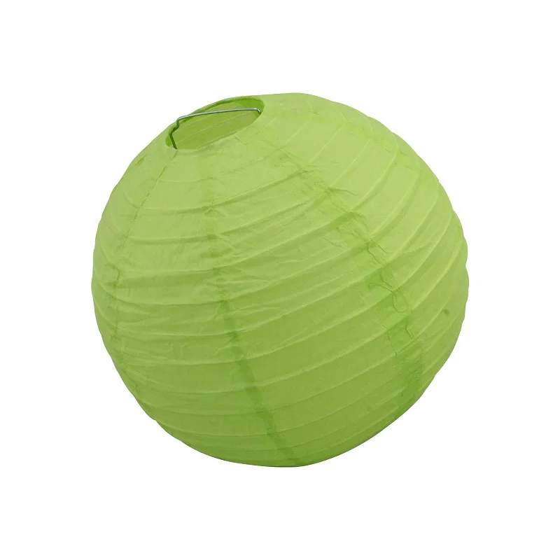 green without LED 1 комплект 20 см 25 см 30 см фонарики из белой бумаги+ белый светодиодный фонарь лампы для папье Фестиваля Свадьбы рождества украшения - Цвет: green without LED