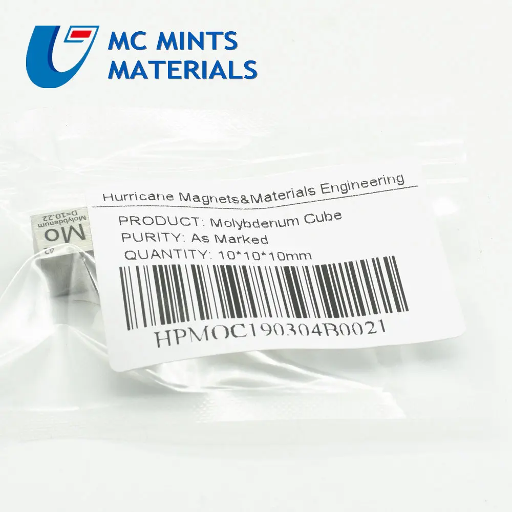 

Molybdenum Element Cube Mo High Purity Collection Science Experiment Metal Cube Research and Hobbies Crafts Teaching 10x10x10 mm