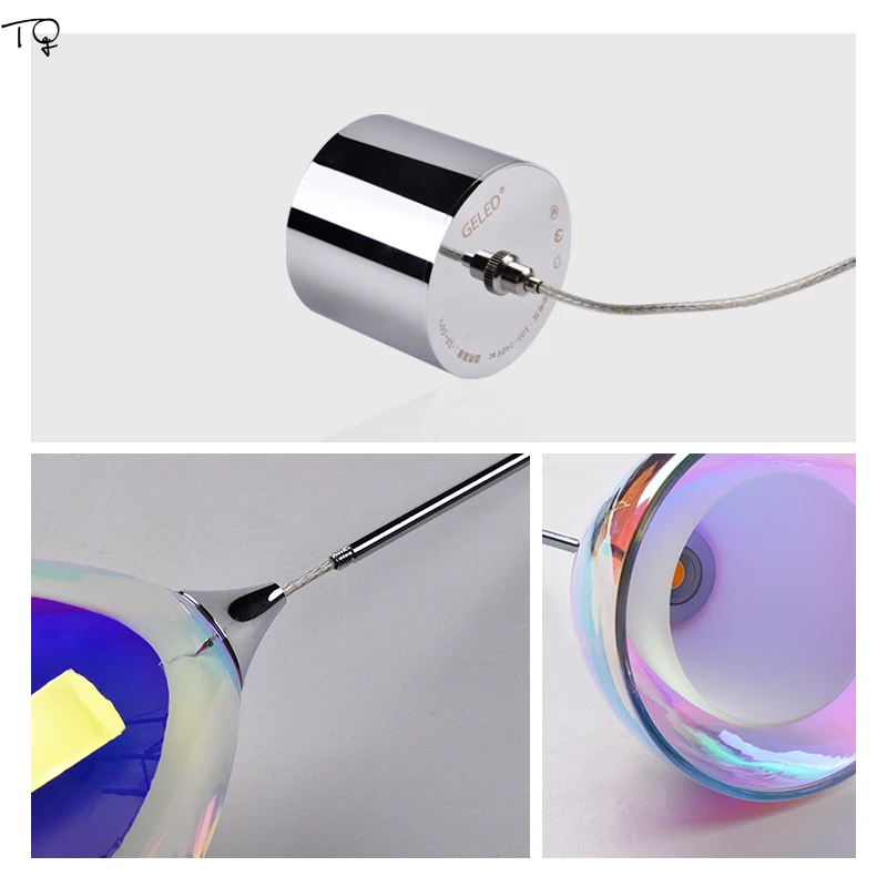 

Nordic Designer Colorful Glass Pendant Light Post-modern Led Hanging Lamp Kitchen Living Room Decor Dining Room Bar Restaurant