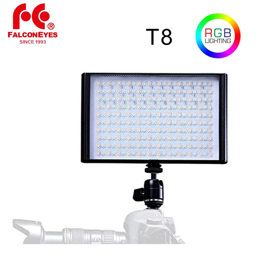 Falcon Eyes T8 RGB светильник цветной яркий 30 Вт регулируемый цвет светодиод с батареями