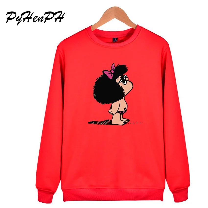 C5 Толстовки женские с мультяшным принтом Toda Mafalda, негабаритная толстовка с капюшоном, новинка года, Зимний пуловер, толстовка, повседневные женские топы с капюшоном - Цвет: C5