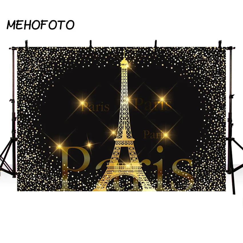 Виниловый фон для студийной фотосъемки День Святого Валентина Золотой Черный