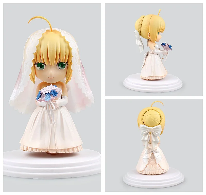 Экшн фигурка fate stay night Saber из ПВХ 11 см свадебное платье девочка эмия лилия Широ Archer