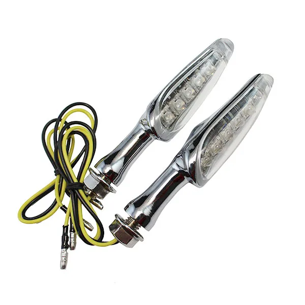 Универсальный Алюминий Корпус Янтарный светодиод мотоцикл указатель поворота