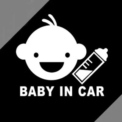 

Baby in car car sticker on car styling laptop sticker decal motorcycle skateboard doodle stickers for car accessories