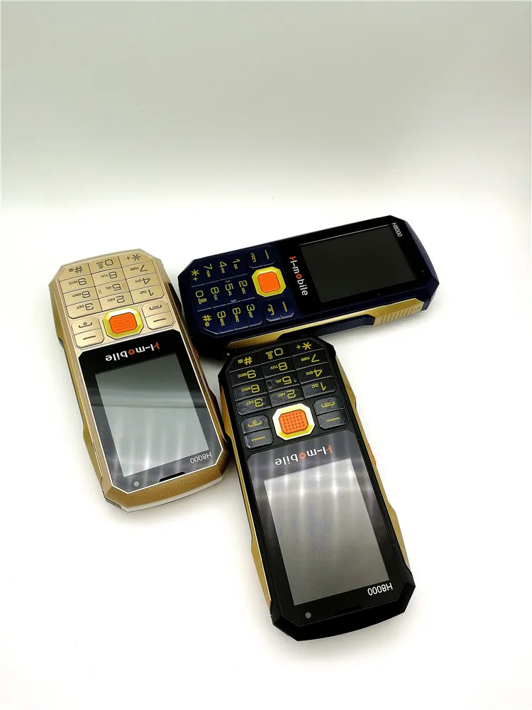 Волшебные голосовые сотовые телефоны 2," четыре sim-карты с FM Java Bluetooth 20000 мАч двойная камера супер большой фонарь, телефон H-Mobile H8000