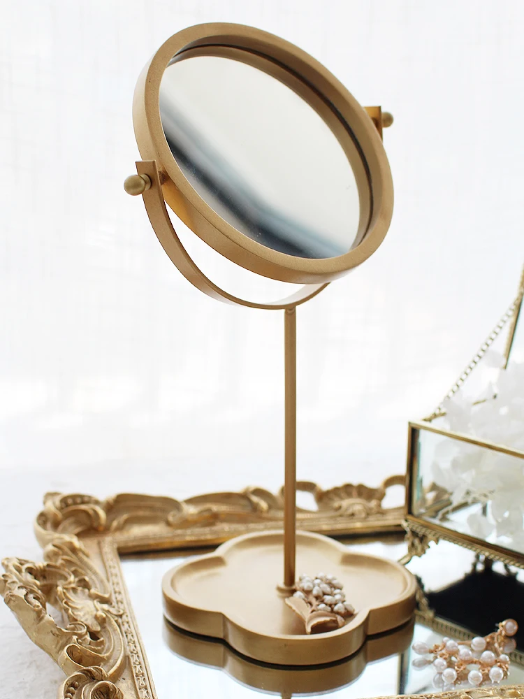 Высокое качество Винтаж четыре листа клевера макияж туалетный зеркало жизни