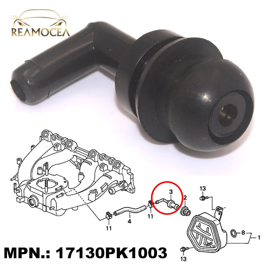 Комплект фитингов для клапанов и втулок Reamocea KP106 PCV 12204 10040 17130 PK1 003 90 ° подходит Acura