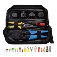 5 in 1 non insulated pre insulated terminals rf connector crimping pliers crimper tool set kit