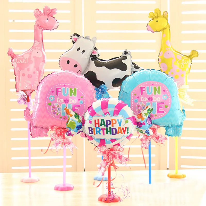 10 шт./лот мини настольная основа пластиковая воздушного шара свадебное украшение