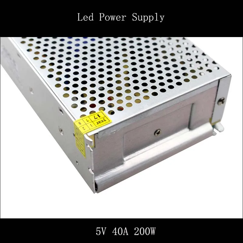 Ac Dc 5V Питание 40A 200W Transformador Led Питание 220V 5V светодиодный драйвер Питание для светодиодной ленты