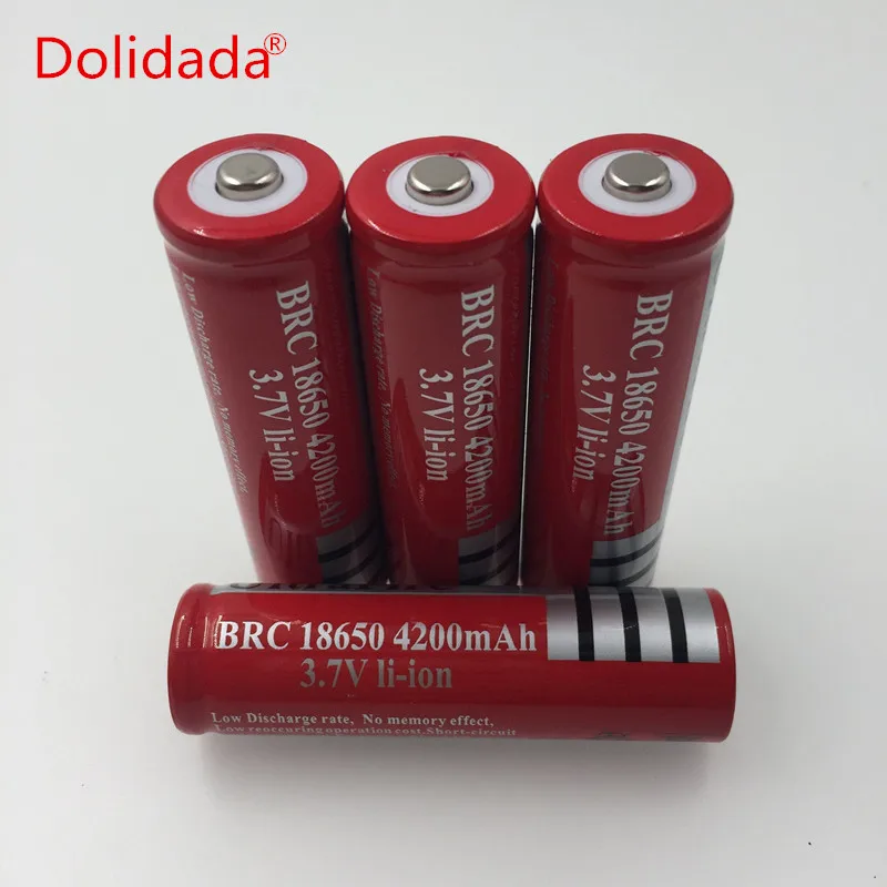4-50 шт Оригинальная 18650 батарея 4200mAh литий-ионная 3,7 v батарея 18650 аккумуляторная батарея для лазерного пера светильник вспышка светильник