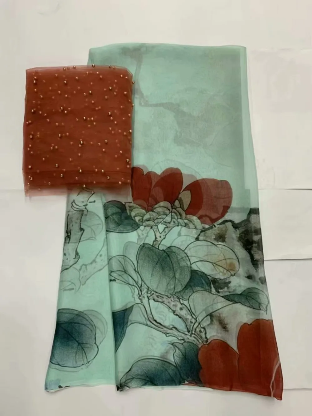 100% из шелковой ткани с принтом африканская кружевная ткань французское Сетчатое