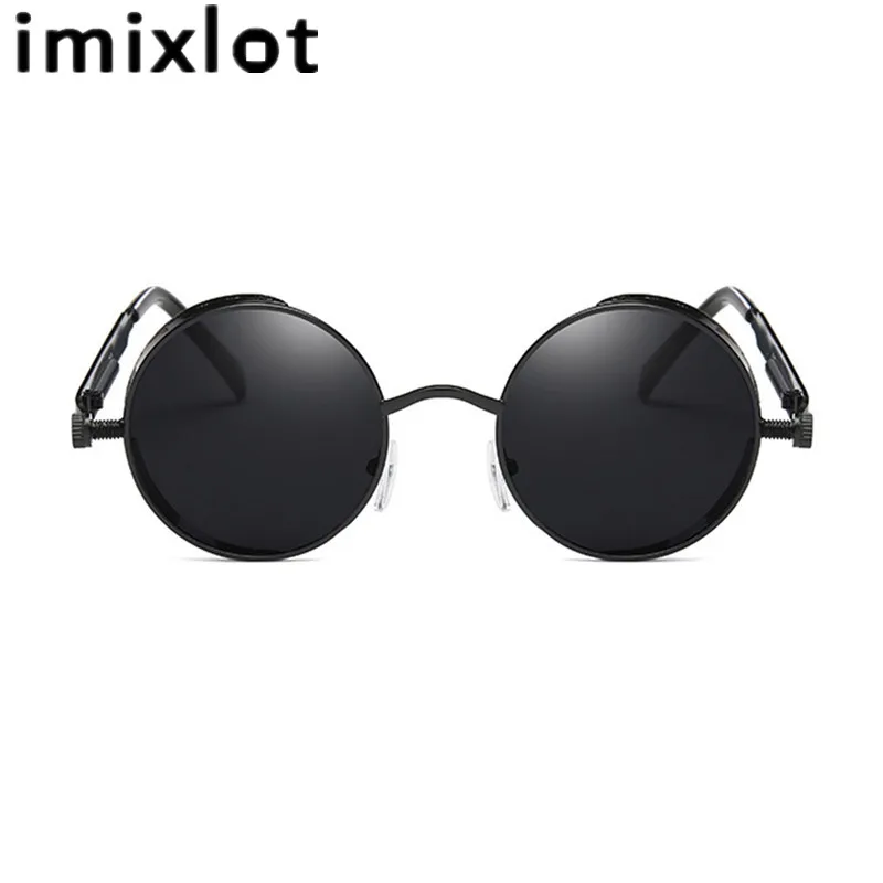 Imixlot Classic Retro Women Steampunk Sunglasses Brand Design Round Polarized Oculos de sol UV400 | Аксессуары для одежды