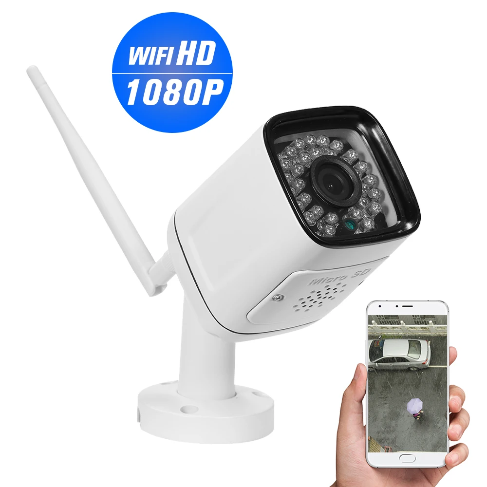 1080P Bullet WIFI камера беспроводная IP телефон приложение управление ночное видение