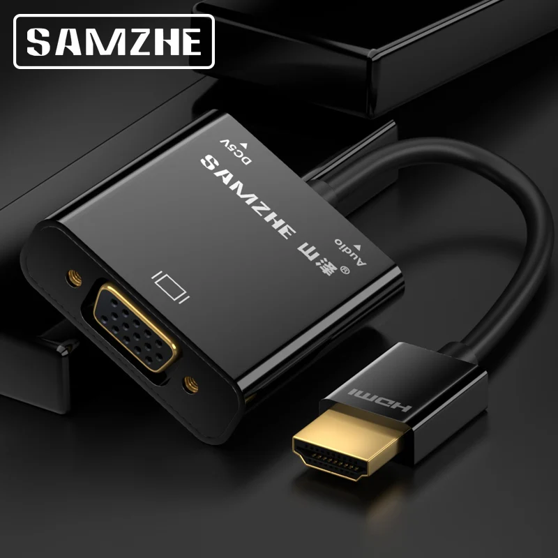 SAMZHE HDMI VGA Ада P тер конвертер 1080 Аудио and видео кабель с Питание аудио ou UT для
