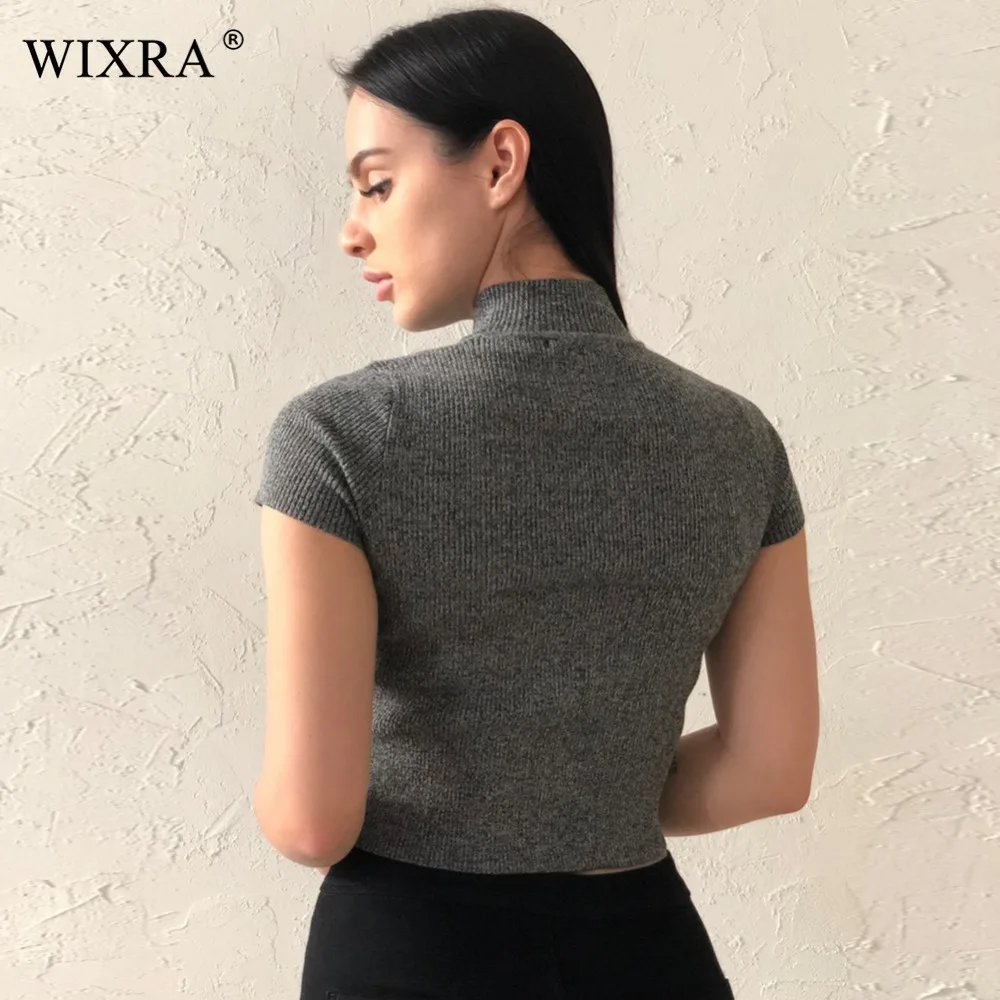 Женский базовый свитер с люрексом Wixra повседневный вязаный свитер-водолазка