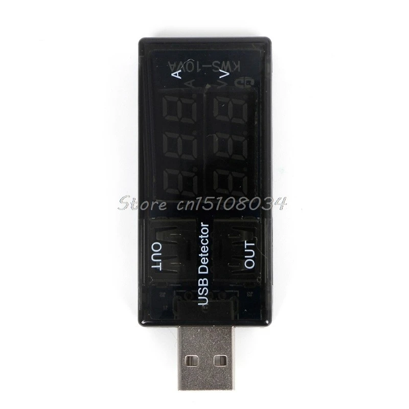 USB тестер напряжения Вольтметр Амперметр детектор двухрядный показывает S08
