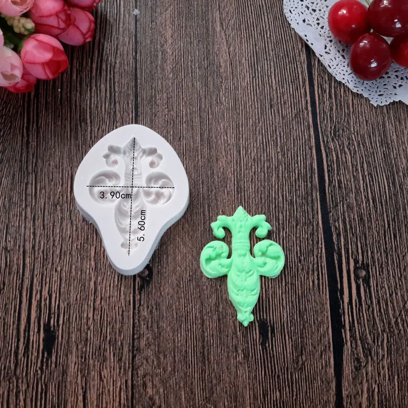 Классическая барочная винтажная форма цветы силиконовая для украшения торта