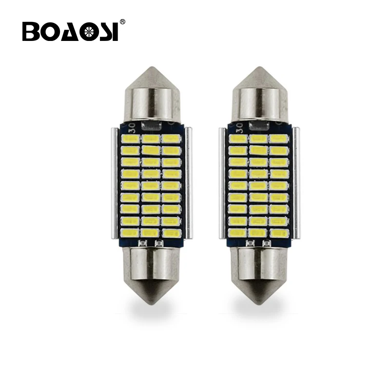 2x светодиодные гирлянды BOAOSI размер 31 мм 36 39 41 купольсветильник 3014 SMD Лампы CANBUS для