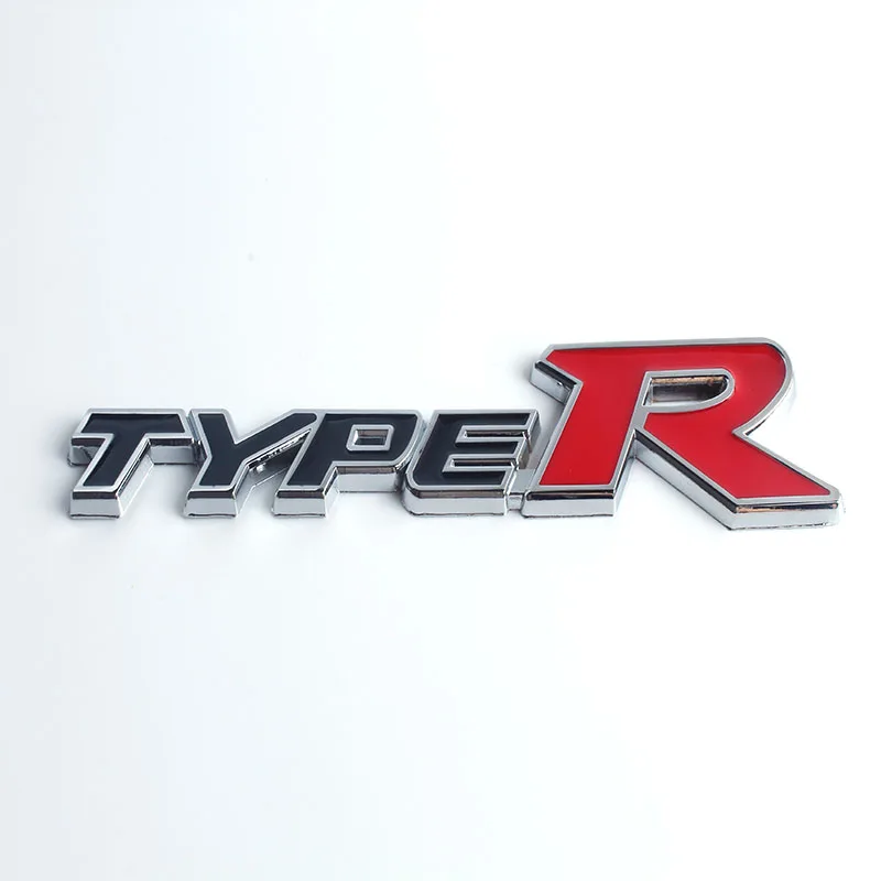 1X 3D Metal Alloy Type R TypeR Sticker For Honda City CR-V XR-V HR-V Accord FIT Jazz Stream Crider Greiz CIVIC Spirior Jade | Автомобили и