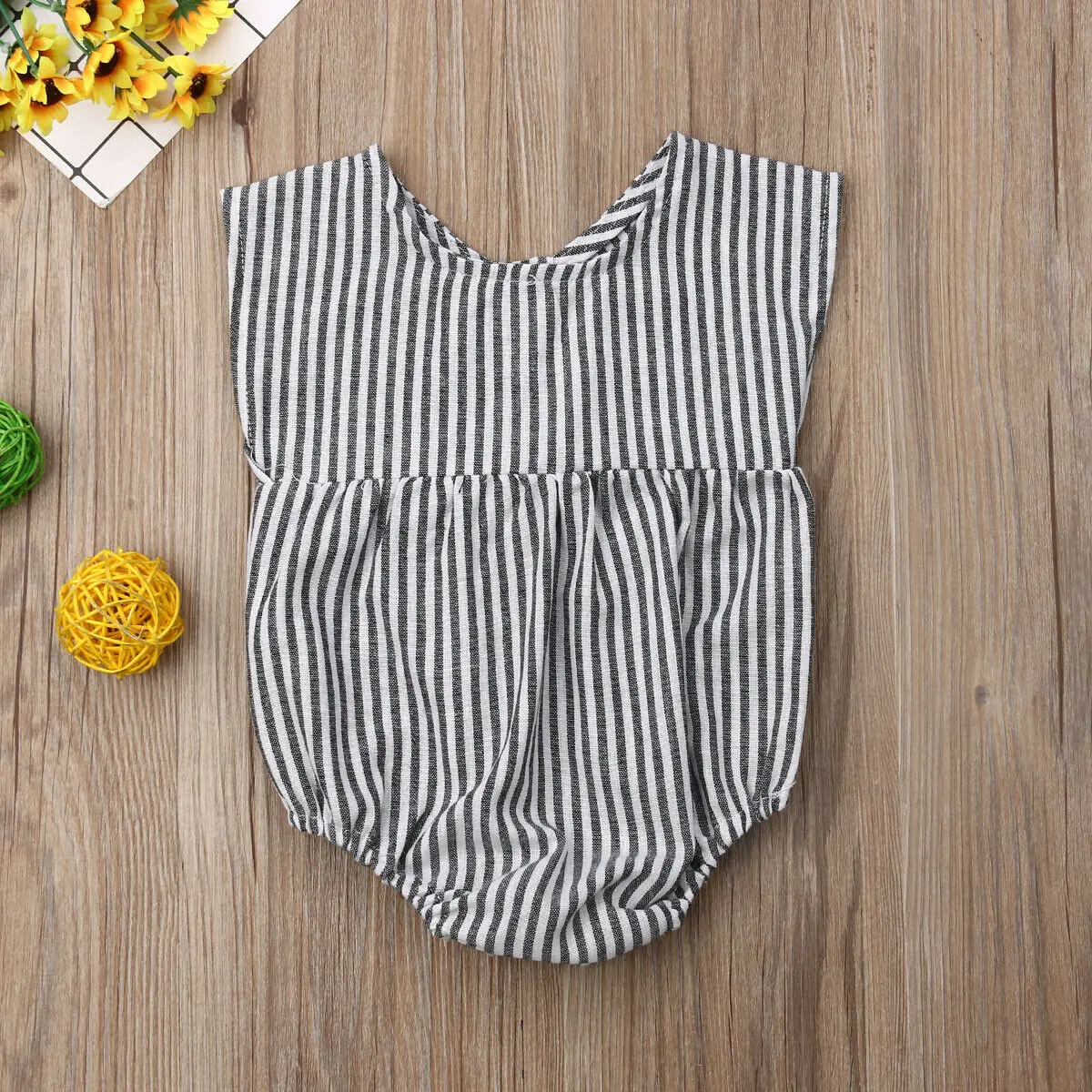 Для новорожденных детей для маленьких мальчиков и девочек полосатый комбинезон