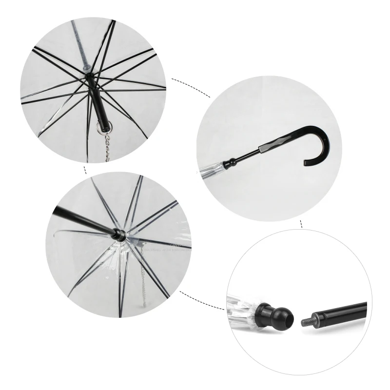 Дождевики с зонтиками PE из нержавеющей стали тянущаяся веревка для собак