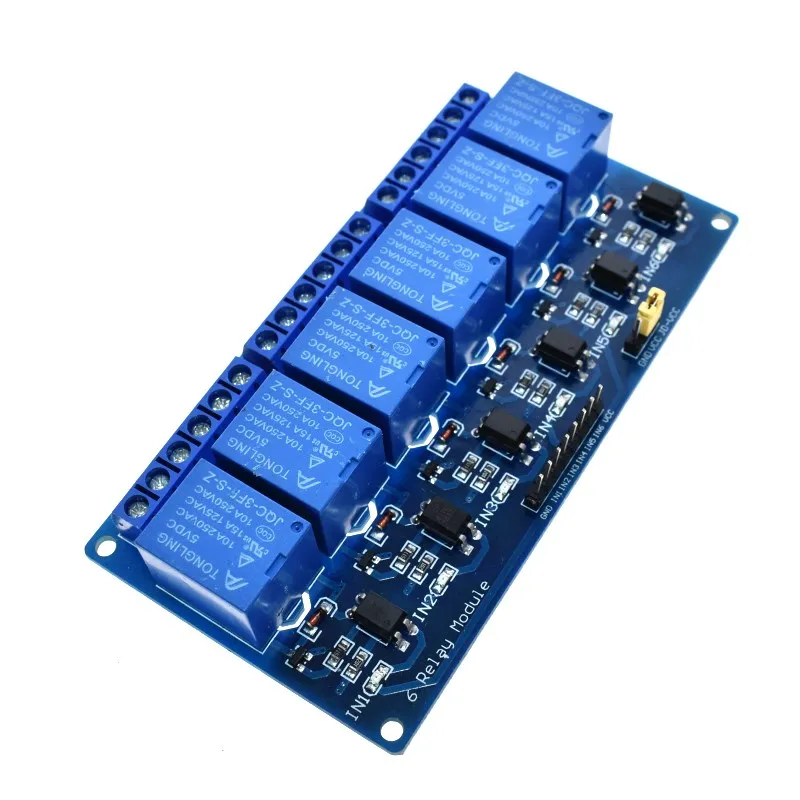 AEAK 5V 12V 1 2 4 8 16 канальный релейный модуль с оптомуфтой. Релейный выход 6 полосный