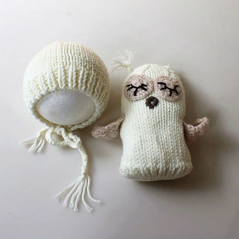 Вязаный комплект в виде совы для новорожденных девочек и мальчиков 1 | Детская