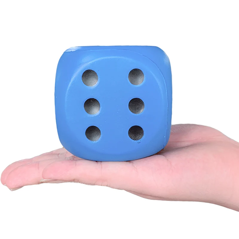 Blue Jumbo Dice сжимающие игрушки мягкие медленно растущие образования моделирование крем ароматизированный стресс облегчение Забавный Рождественский подарок игрушка для детей - Цвет: Blue