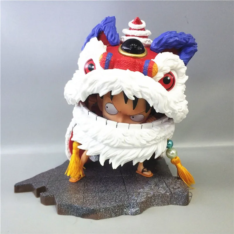 Anime One Piece Luffy Roronoa Zoro Sanji Nami dragon-lion dance Figure Toy PVC Action Model for Children Birthday Gift | Игрушки и хобби