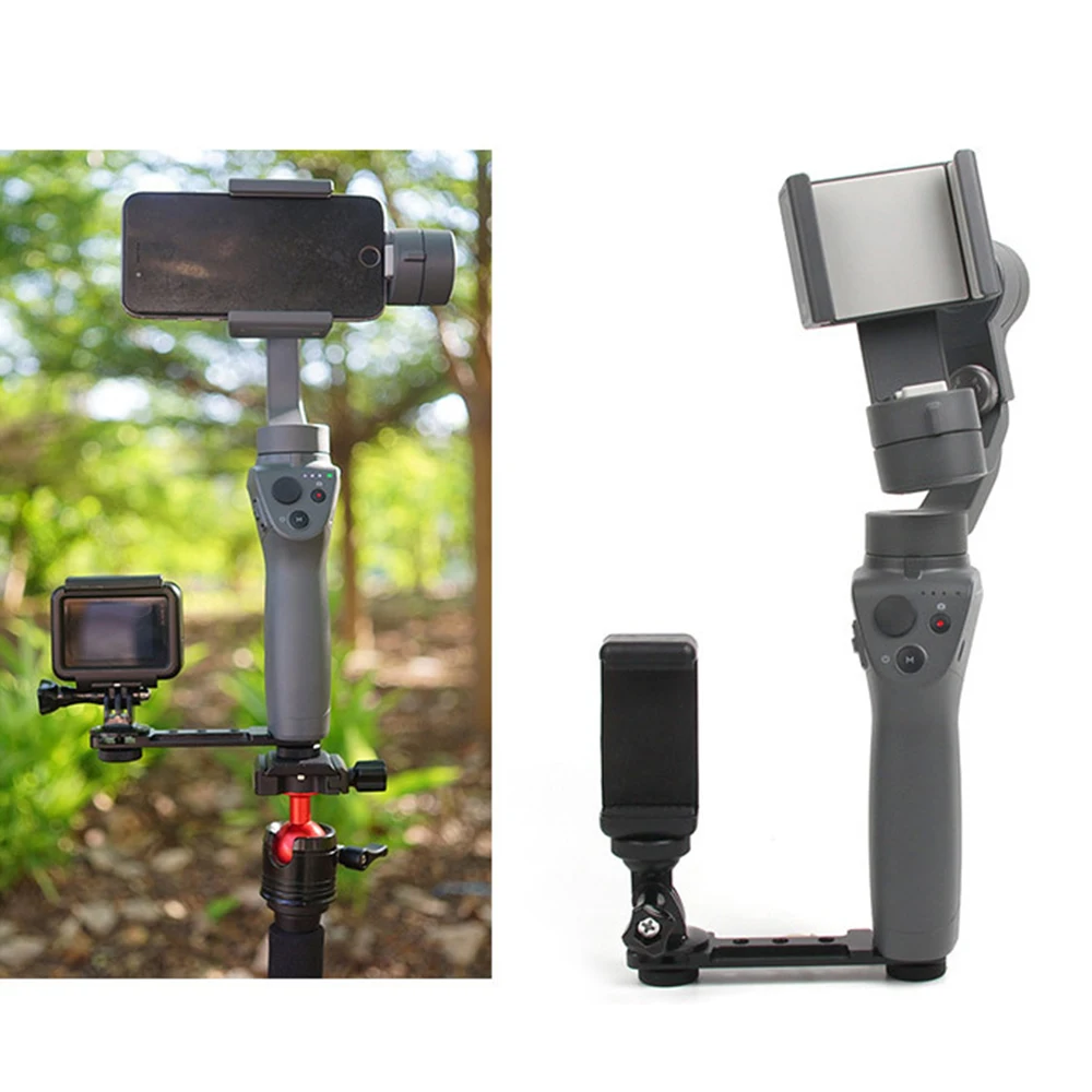 Ручной карданный стабилизатор держатель штатива L кронштейн для DJI GoPro OSMO Mobile 2 Smooth