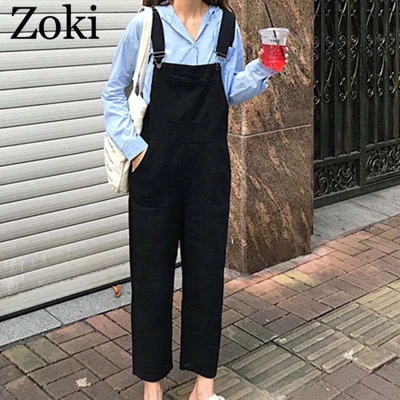 Zoki/Винтажные женские джинсовые комбинезоны на подтяжках Летние повседневные