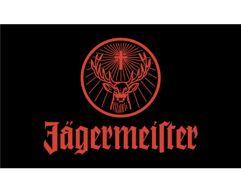 3x5 футов Летающий 90*150 см 40*60 160*240 jagermeister Jagermeister Гигантский Большой черный флаг 100%