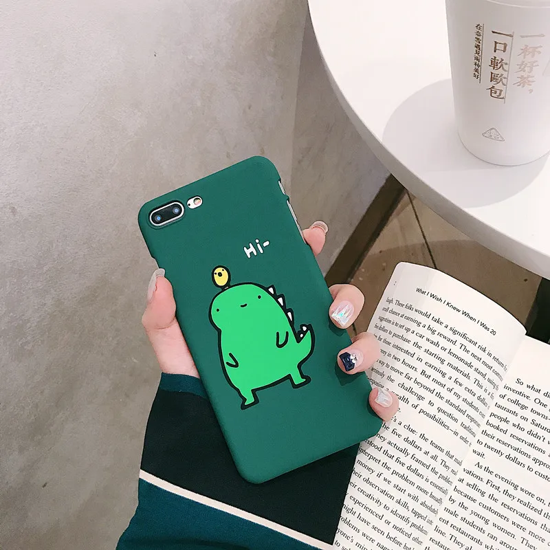 Прекрасный динозавров чехол для iPhone х 6 6S 7 8 плюс Ретро ТПУ Мягкая задняя крышка