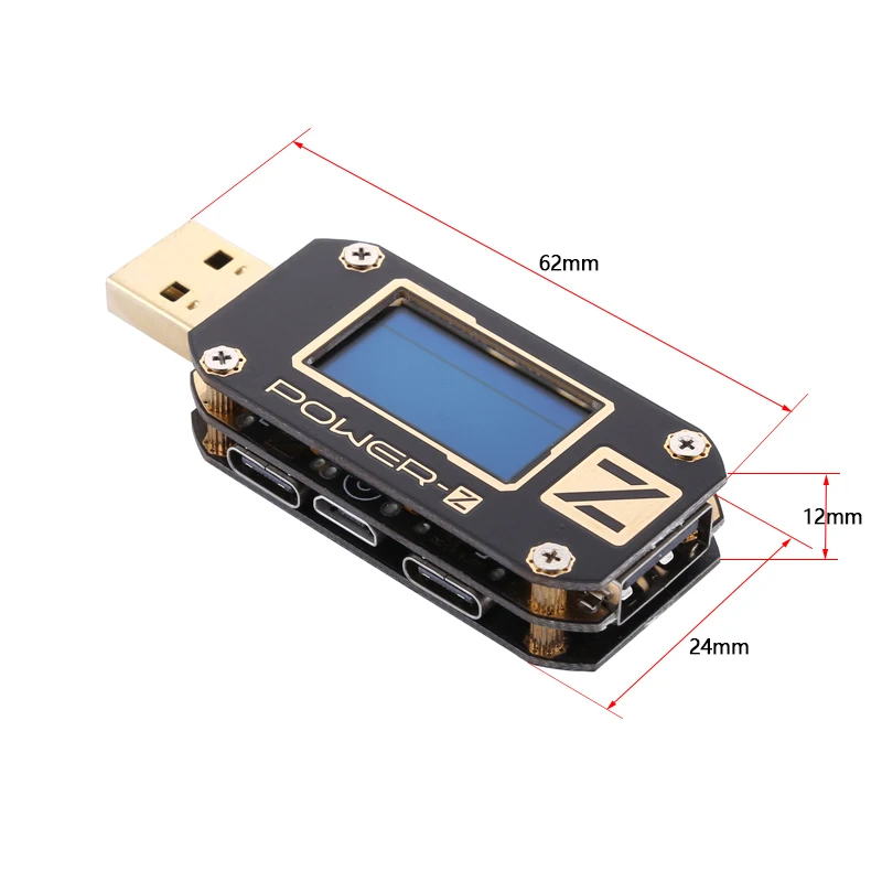 Power-Z KM001 USB тестер PD цифровое напряжение и ток пульсация двойной тип-c Стандартный