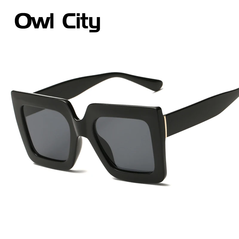 Женские квадратные солнцезащитные очки с изображением совы винтажные большие