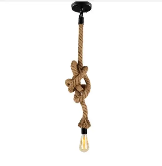 

Винтажная веревочная Подвесная лампа в стиле ретро, креативный светильник в стиле лофт, индастриал, лампочка эдисона в американском стиле