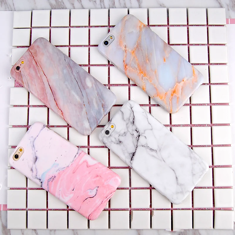 HOTR For iphone 7 Case Fashion Soft TPU Marble Stone Pattern Apple 6 6s plus Cover Phone Back |