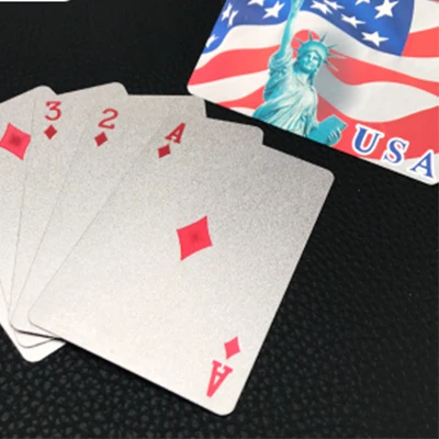 f Золотой, из ПВХ игральные карты Золотые пластиковые покерные карты Poker пластиковые o Cartas de Poquer - Цвет: f