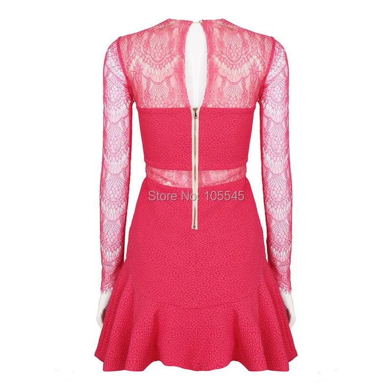В наличии! J199 синий красный кружево дамы мода вечернее платье|dress celeb|dresses dropshipdress